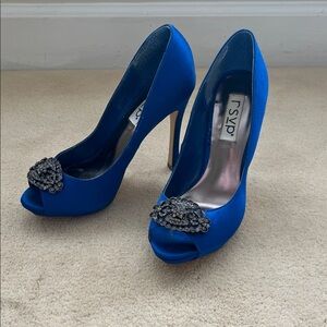 RSVP Royal Blue Embellished Heels